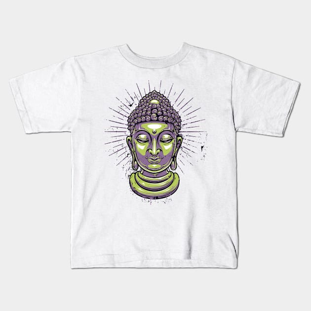 Lord Buddha Kids T-Shirt by WorldOfArt